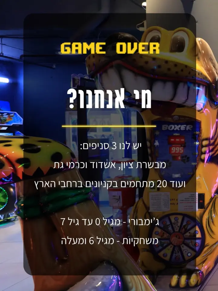 ברוכים הבאים לעולם של Game Over , המקום שבו הכיף באמת מתחיל